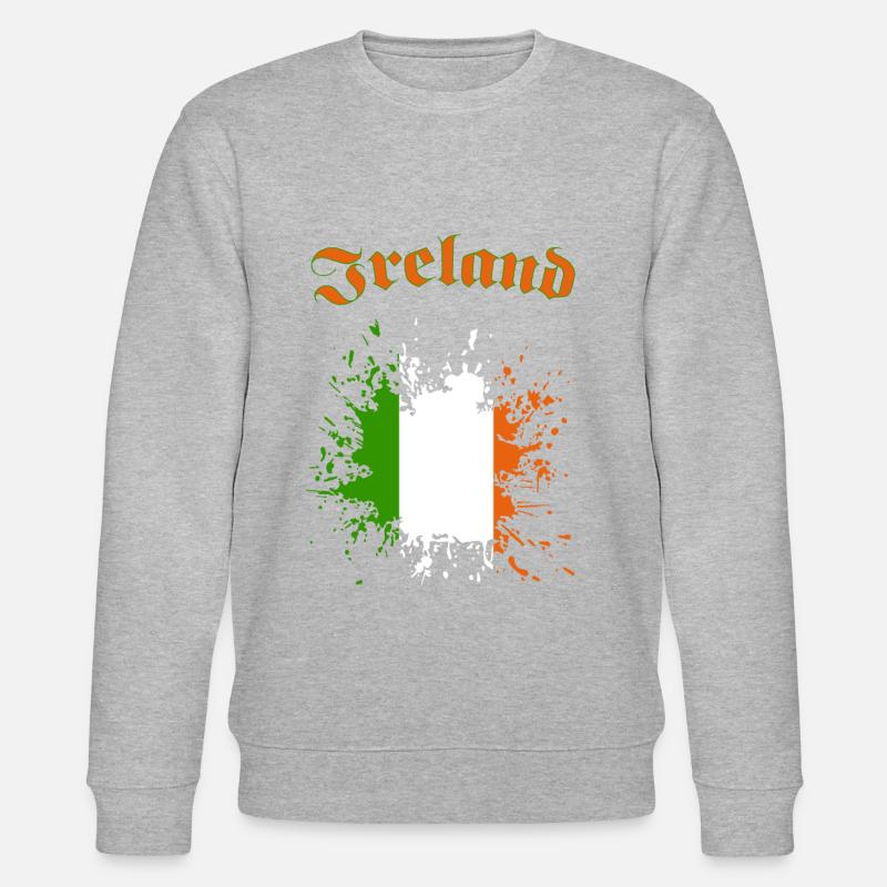 Ireland Shamrock - Stanley/Stella Unisex Bio-Sweatshirt CHANGER  - Grau meliert