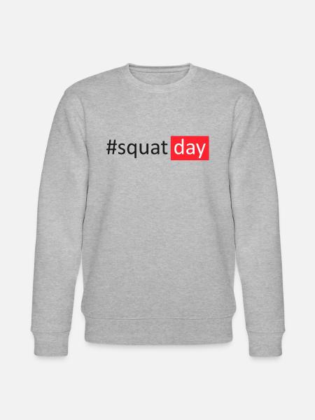 #squatday - Stanley/Stella Unisex Bio-Sweatshirt CHANGER - Grau meliert