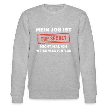 Mein Job ist Top Secret - Stanley/Stella Unisex Bio-Sweatshirt CHANGER  - Grau meliert - Vorne - Nik (191cm) & Marisol (170cm)