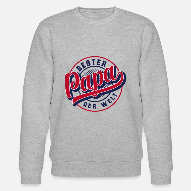 Bester Papa der Welt - Stanley/Stella Unisex Bio-Sweatshirt CHANGER  - Grau meliert