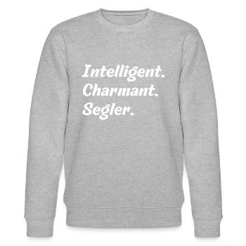 Intelligent. Charmant. Segler - Stanley/Stella Unisex Bio-Sweatshirt CHANGER  - Grau meliert - Vorne - Nik (191cm) & Marisol (170cm)