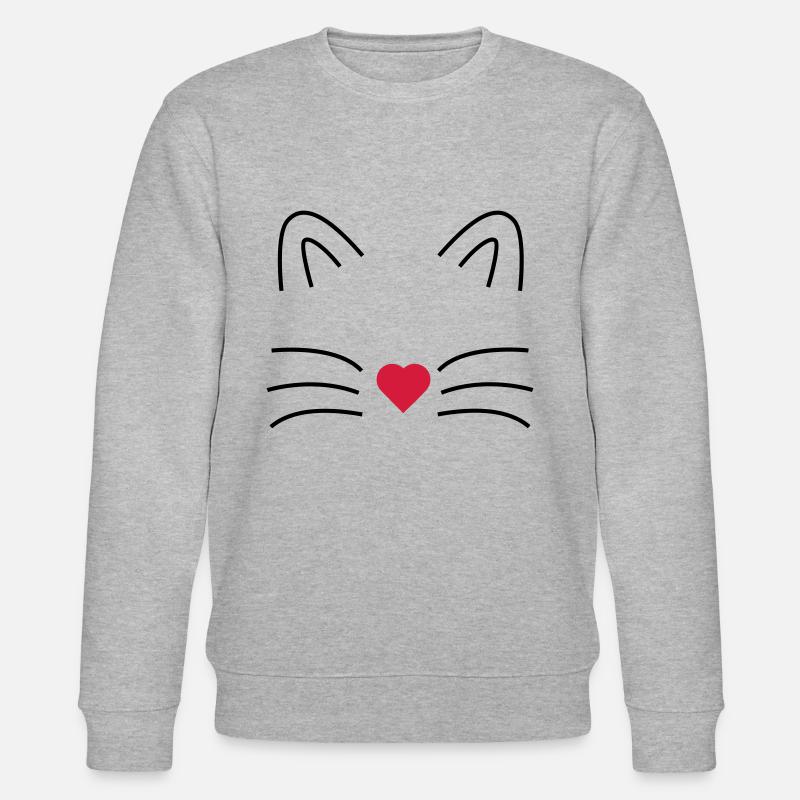 Katze - Stanley/Stella Unisex Bio-Sweatshirt CHANGER  - Grau meliert