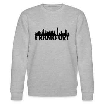 Frankfurt skyline - Stanley/Stella CHANGER Unisex Organic Sweatshirt - heather grey - Front - Nik (191cm) & Marisol (170cm)