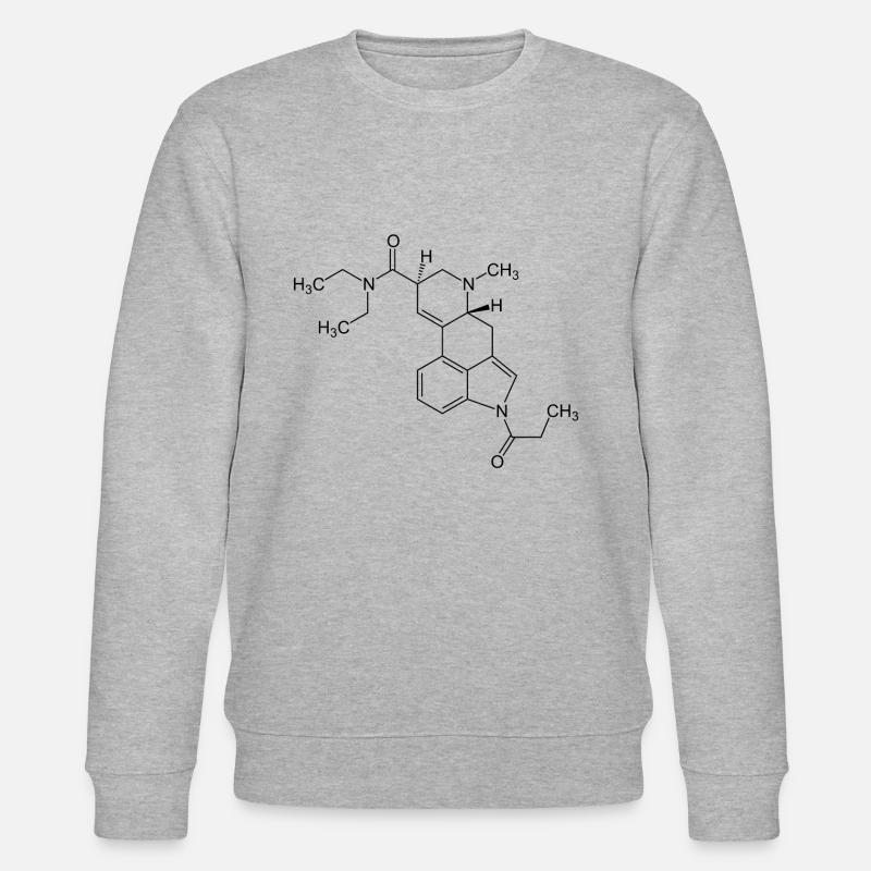 1P LSD Strukturformel - schwarz - Stanley/Stella Unisex Bio-Sweatshirt CHANGER  - Grau meliert