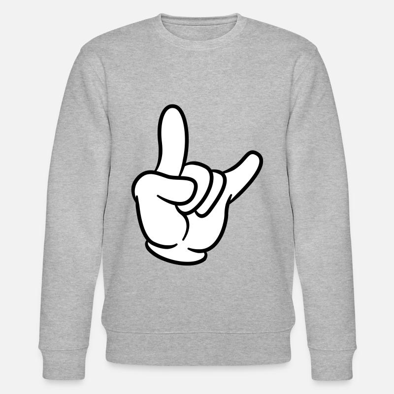 hand party symbol - Stanley/Stella Unisex Bio-Sweatshirt CHANGER  - Grau meliert