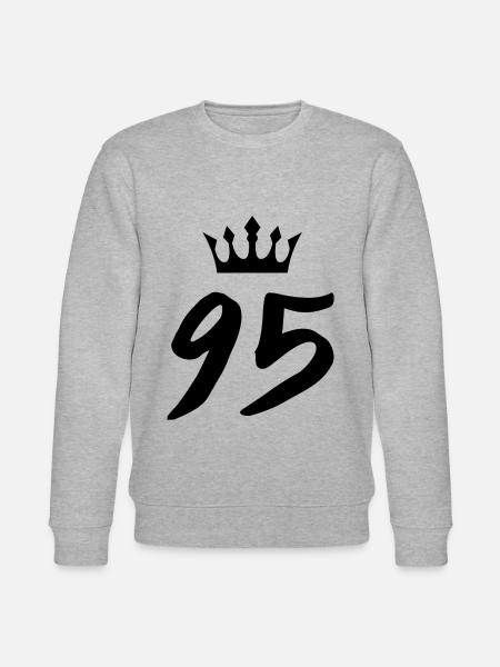 95 Number crown - Stanley/Stella CHANGER Unisex Organic Sweatshirt - heather grey