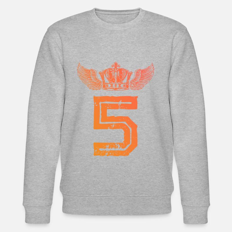 5 Couronne numérique - Sweat bio CHANGER Stanley/Stella Unisexe - gris chiné
