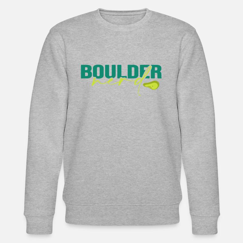 Bouldern Boulderfelsen Boulderaner Boulderhalle - Stanley/Stella Unisex Bio-Sweatshirt CHANGER  - Grau meliert