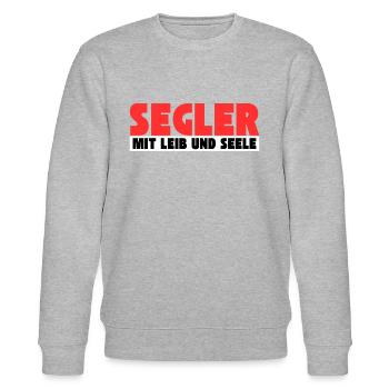 Segler mit Leib und Seele - Stanley/Stella Unisex Bio-Sweatshirt CHANGER  - Grau meliert - Vorne - Nik (191cm) & Marisol (170cm)