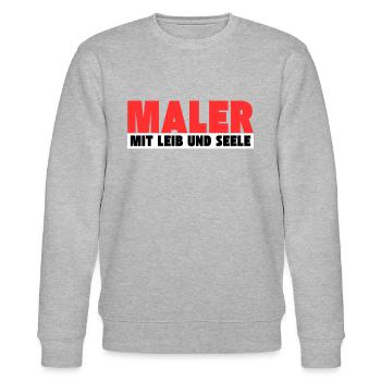 Maler mit Leib und Seele - Stanley/Stella Unisex Bio-Sweatshirt CHANGER  - Grau meliert - Vorne - Nik (191cm) & Marisol (170cm)