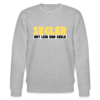 Segler mit Leib und Seele - Stanley/Stella Unisex Bio-Sweatshirt CHANGER  - Grau meliert - Vorne - Nik (191cm) & Marisol (170cm)