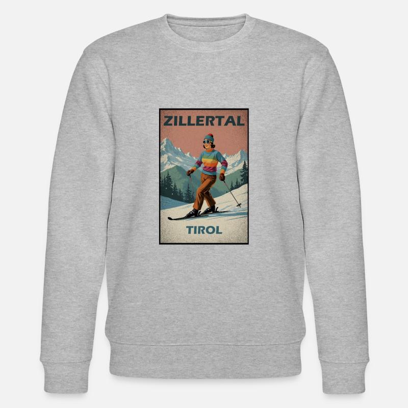 Zillertal Ski Alpes - Sweat bio CHANGER Stanley/Stella Unisexe - gris chiné