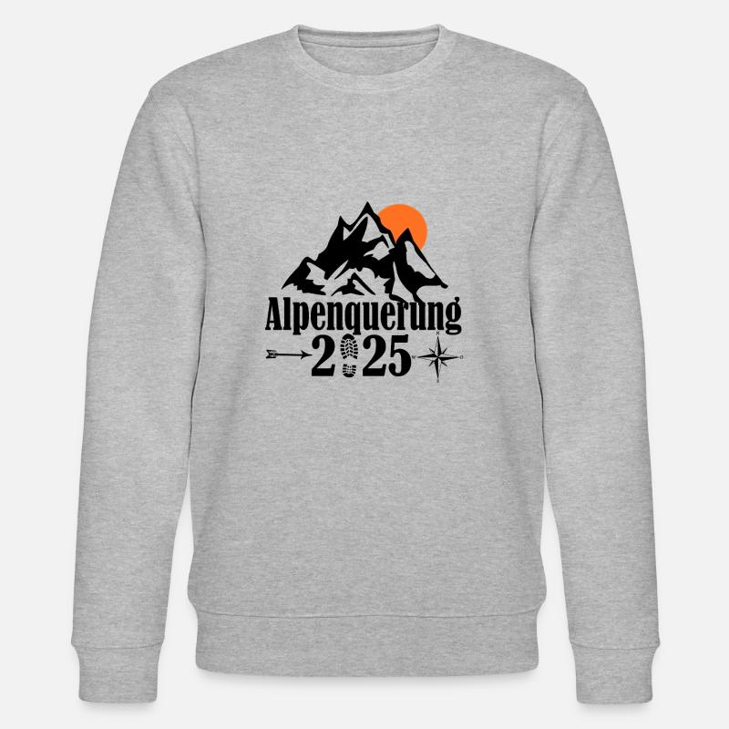alpenquerung 2025 - Stanley/Stella Unisex Bio-Sweatshirt CHANGER  - Grau meliert