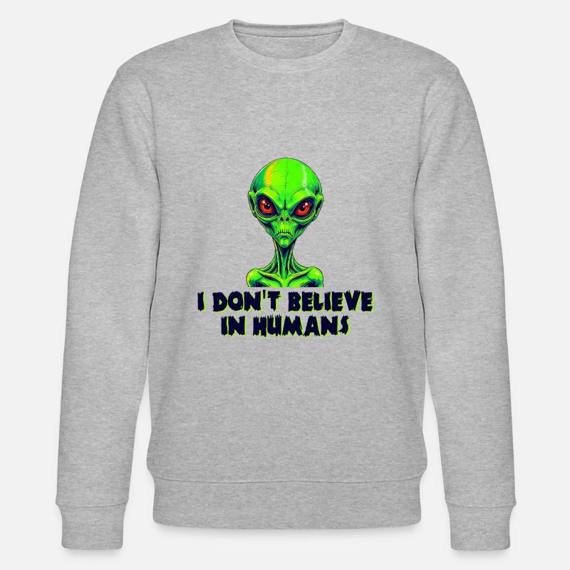 Alien dunkel - Stanley/Stella Unisex Bio-Sweatshirt CHANGER  - Grau meliert