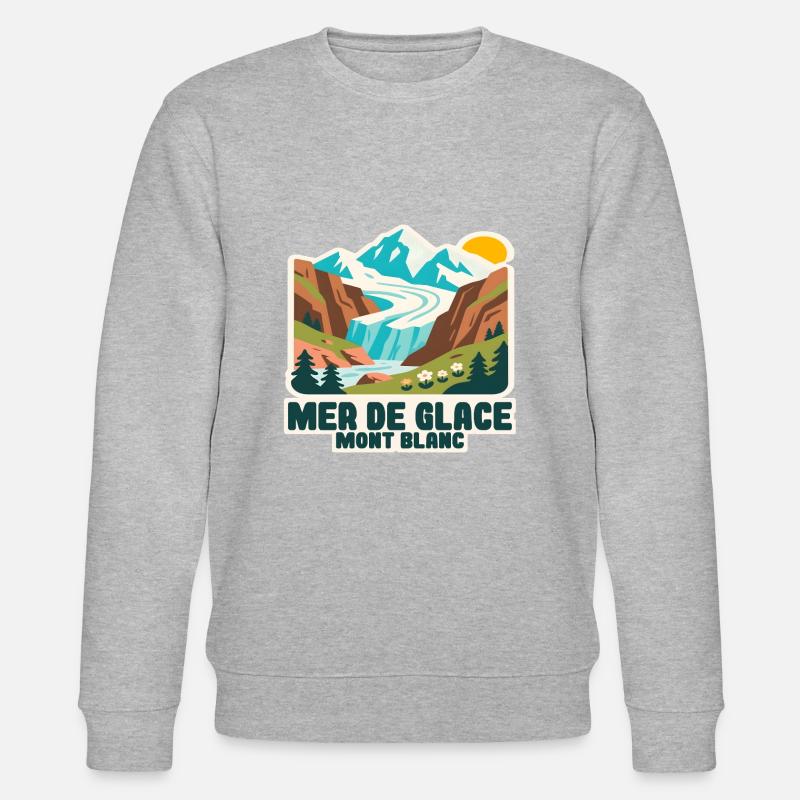 Mer de glace glacier - Sweat bio CHANGER Stanley/Stella Unisexe - gris chiné