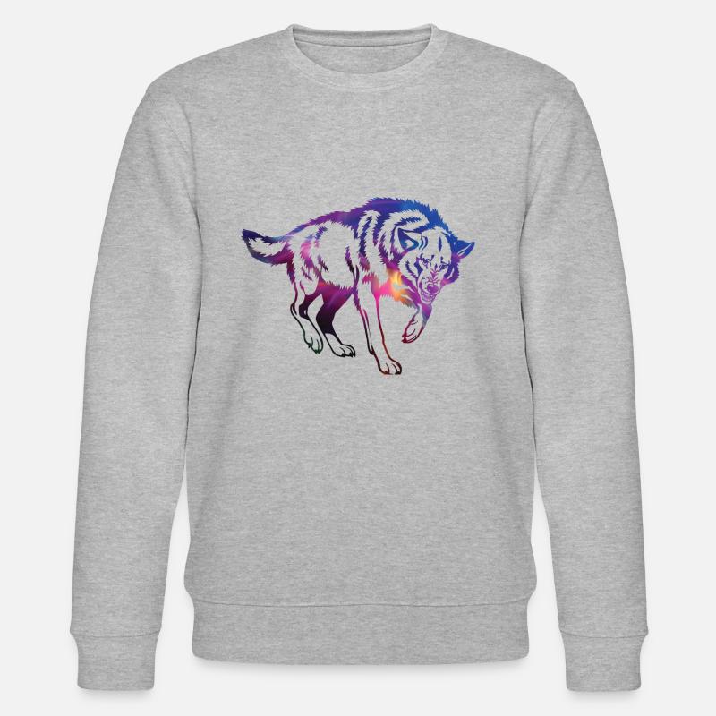 bad wolf gradient pattern - Stanley/Stella CHANGER Unisex Organic Sweatshirt - heather grey