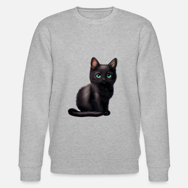 Katze Kätzchen Geschenk - Stanley/Stella Unisex Bio-Sweatshirt CHANGER  - Grau meliert