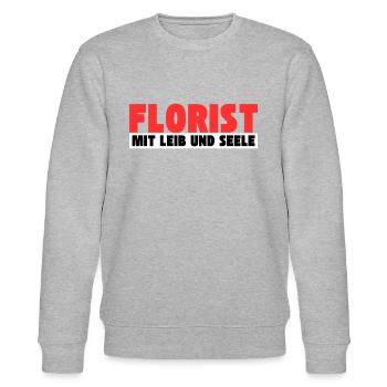 Florist mit Leib und Seele - Stanley/Stella Unisex Bio-Sweatshirt CHANGER  - Grau meliert - Vorne - Nik (191cm) & Marisol (170cm)