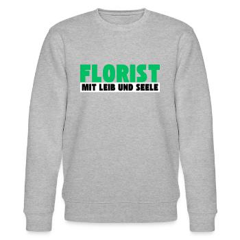 Florist mit Leib und Seele - Stanley/Stella Unisex Bio-Sweatshirt CHANGER  - Grau meliert - Vorne - Nik (191cm) & Marisol (170cm)