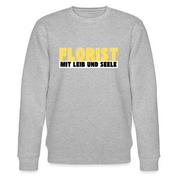 Florist mit Leib und Seele - Stanley/Stella Unisex Bio-Sweatshirt CHANGER  - Grau meliert - Vorne - Nik (191cm) & Marisol (170cm)