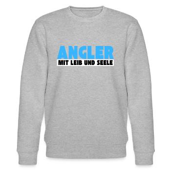 Angler mit Leib und Seele - Stanley/Stella Unisex Bio-Sweatshirt CHANGER  - Grau meliert - Vorne - Nik (191cm) & Marisol (170cm)