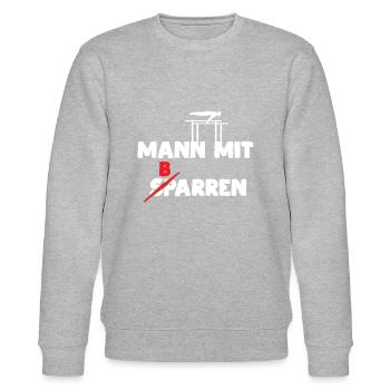 Kunstturnen Barrenturnen - Stanley/Stella Unisex Bio-Sweatshirt CHANGER  - Grau meliert - Vorne - Nik (191cm) & Marisol (170cm)
