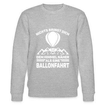Ballonfahrt bringt dich dem Himmel nahe - Stanley/Stella Unisex Bio-Sweatshirt CHANGER  - Grau meliert - Vorne - Nik (191cm) & Marisol (170cm)