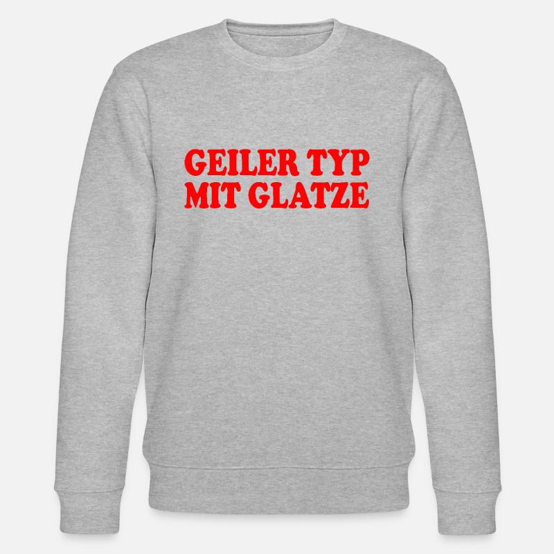 guy with bald head - Stanley/Stella CHANGER Unisex Organic Sweatshirt - heather grey