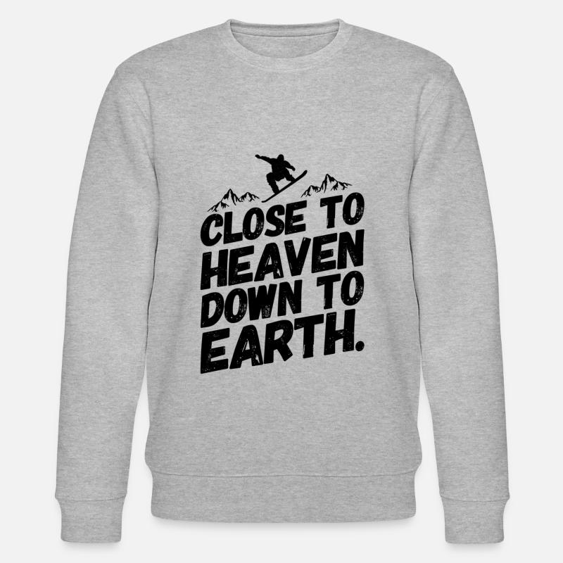 Snowboard Snowboard Snowboarder Sky - Sweat bio CHANGER Stanley/Stella Unisexe - gris chiné