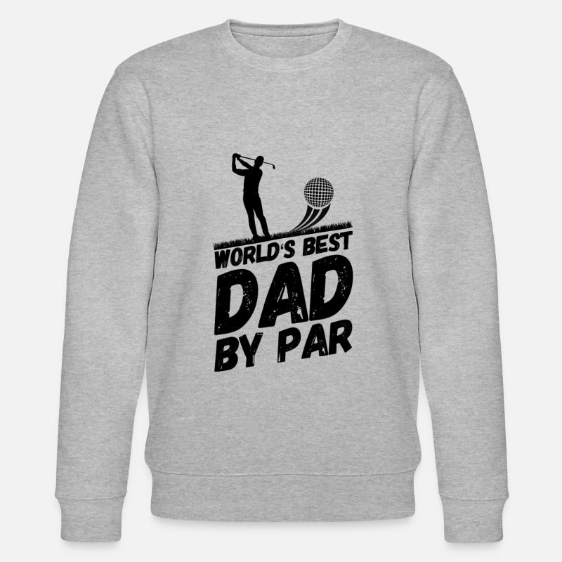 Golf Golfplatz Golfer Papa - Stanley/Stella Unisex Bio-Sweatshirt CHANGER  - Grau meliert
