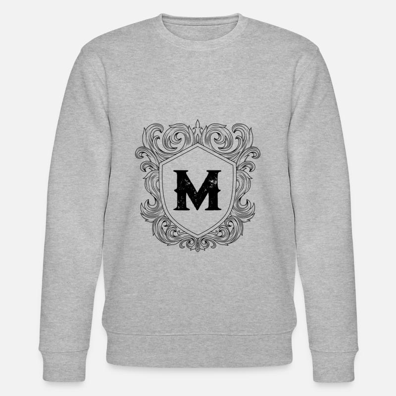 M Buchstabe Wappen - Stanley/Stella Unisex Bio-Sweatshirt CHANGER - Grau meliert
