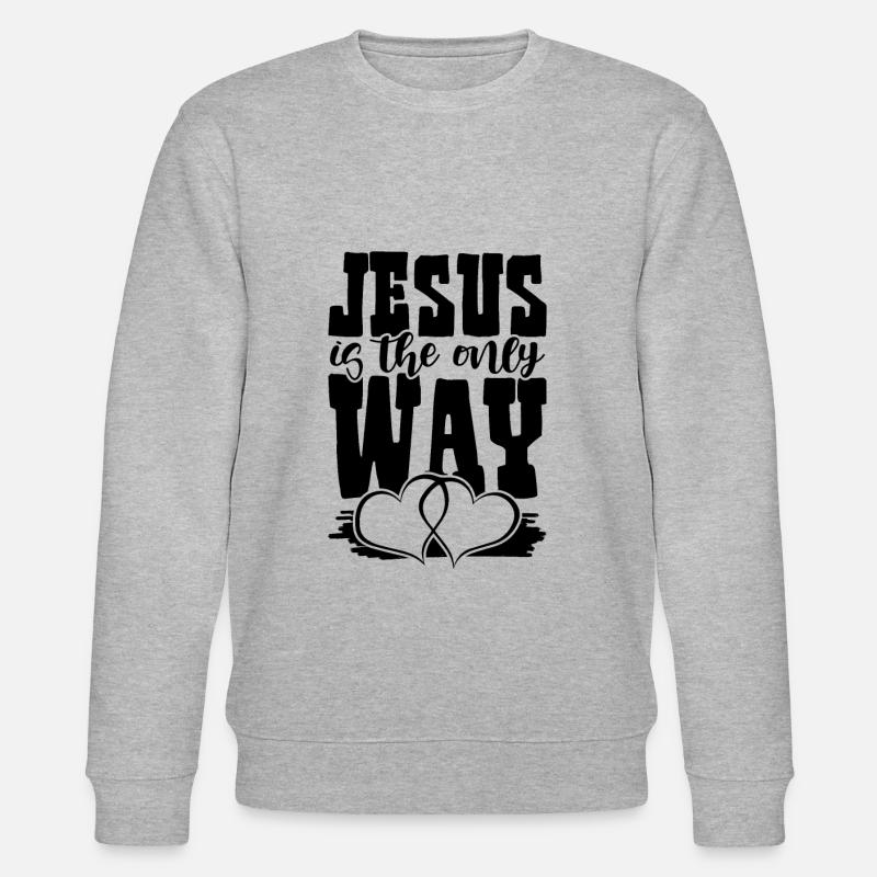 Jésus est le Chemin - Sweat bio CHANGER Stanley/Stella Unisexe - gris chiné