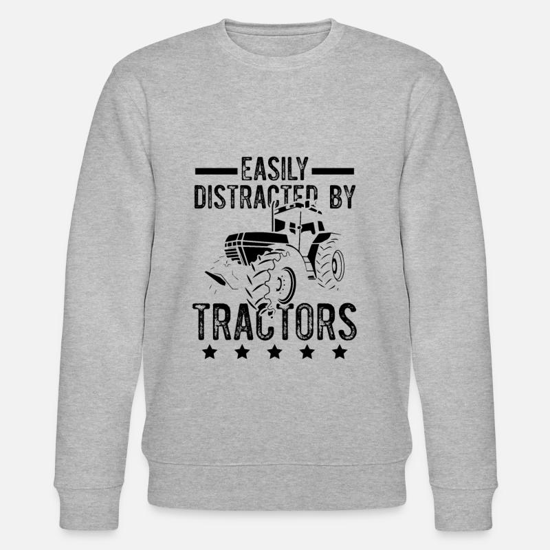 traktor farmer - Stanley/Stella Unisex Bio-Sweatshirt CHANGER - Grau meliert