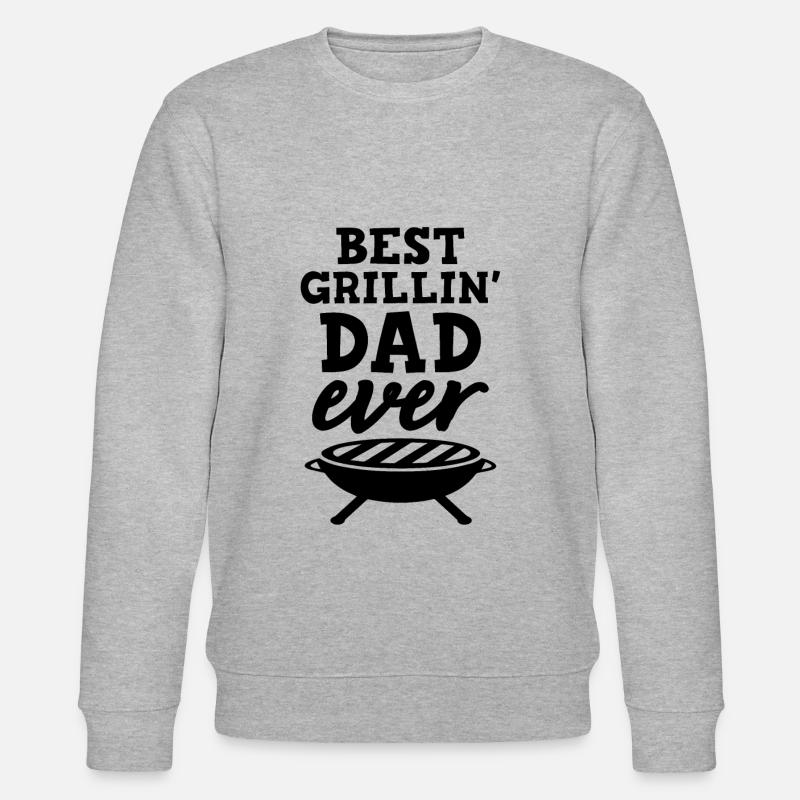 griller dad papa - Stanley/Stella Unisex Bio-Sweatshirt CHANGER  - Grau meliert