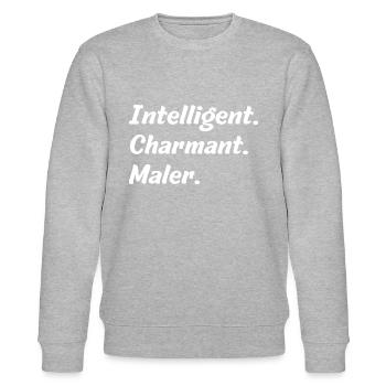 Intelligent. Charmant. Maler - Stanley/Stella Unisex Bio-Sweatshirt CHANGER  - Grau meliert - Vorne - Nik (191cm) & Marisol (170cm)