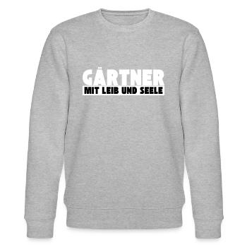 Gärtner mit Leib und Seele - Stanley/Stella Unisex Bio-Sweatshirt CHANGER  - Grau meliert - Vorne - Nik (191cm) & Marisol (170cm)
