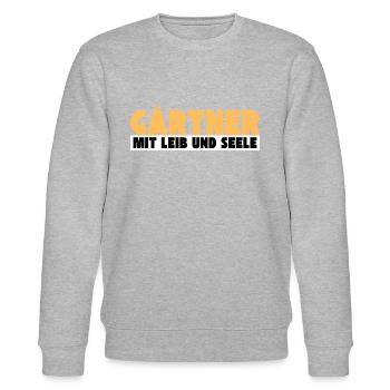 Gärtner mit Leib und Seele - Stanley/Stella Unisex Bio-Sweatshirt CHANGER  - Grau meliert - Vorne - Nik (191cm) & Marisol (170cm)