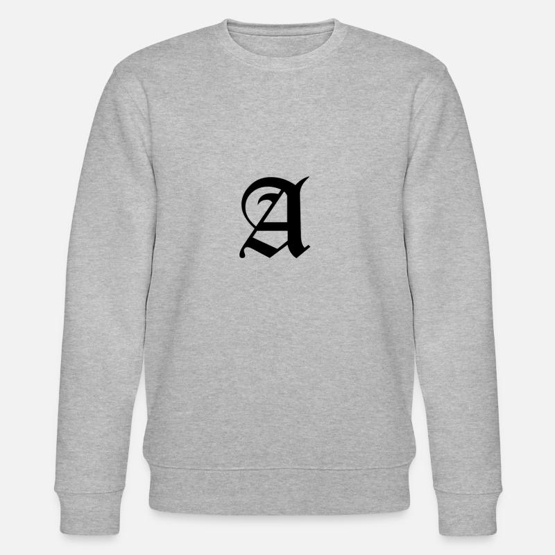 Initiale A - Stanley/Stella Unisex Bio-Sweatshirt CHANGER  - Grau meliert