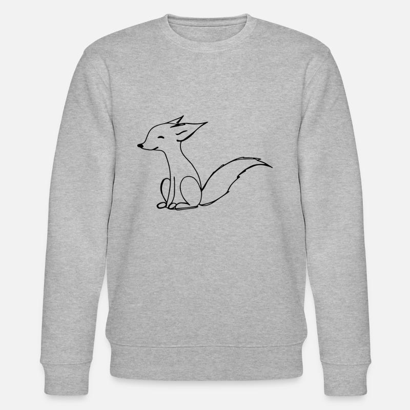 Illustration de renard mignon - Sweat bio CHANGER Stanley/Stella Unisexe - gris chiné