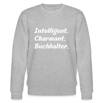 Intelligent. Charmant. Buchhalter - Stanley/Stella Unisex Bio-Sweatshirt CHANGER  - Grau meliert - Vorne - Nik (191cm) & Marisol (170cm)