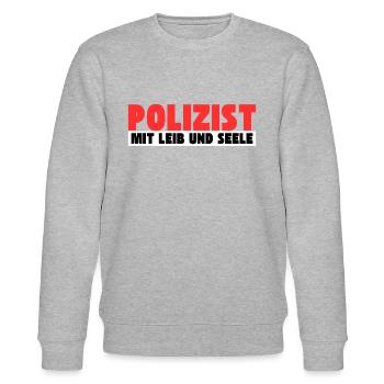 Polizist mit Leib und Seele - Stanley/Stella Unisex Bio-Sweatshirt CHANGER  - Grau meliert - Vorne - Nik (191cm) & Marisol (170cm)