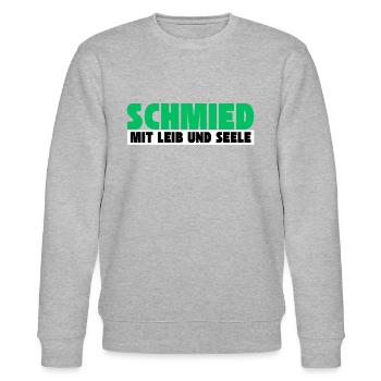 Schmied mit Leib und Seele - Stanley/Stella Unisex Bio-Sweatshirt CHANGER  - Grau meliert - Vorne - Nik (191cm) & Marisol (170cm)