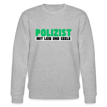 Polizist mit Leib und Seele - Stanley/Stella Unisex Bio-Sweatshirt CHANGER  - Grau meliert - Vorne - Nik (191cm) & Marisol (170cm)