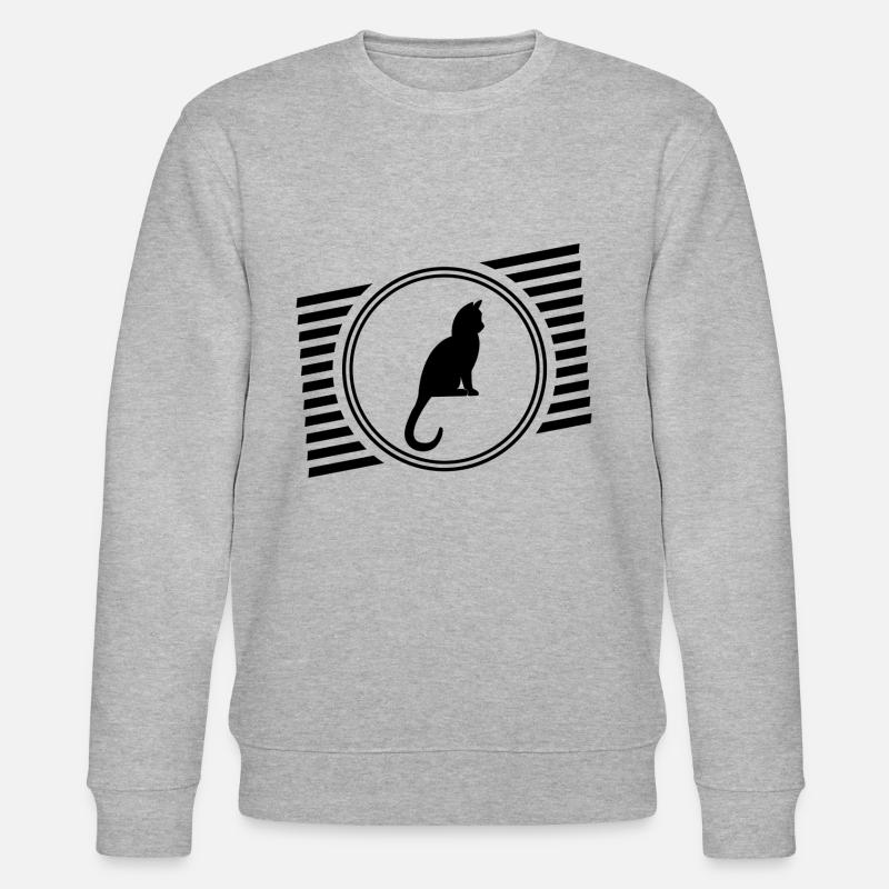 Katze - Stanley/Stella Unisex Bio-Sweatshirt CHANGER  - Grau meliert