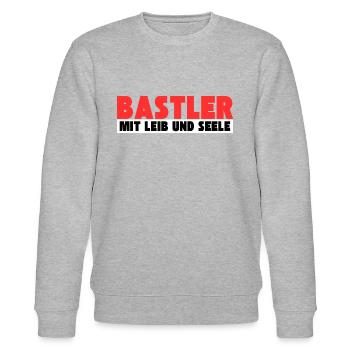 Bastler mit Leib und Seele - Stanley/Stella Unisex Bio-Sweatshirt CHANGER  - Grau meliert - Vorne - Nik (191cm) & Marisol (170cm)