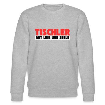 Tischler mit Leib und Seele - Stanley/Stella Unisex Bio-Sweatshirt CHANGER  - Grau meliert - Vorne - Nik (191cm) & Marisol (170cm)
