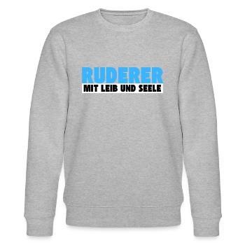 Ruderer mit Leib und Seele - Stanley/Stella Unisex Bio-Sweatshirt CHANGER  - Grau meliert - Vorne - Nik (191cm) & Marisol (170cm)