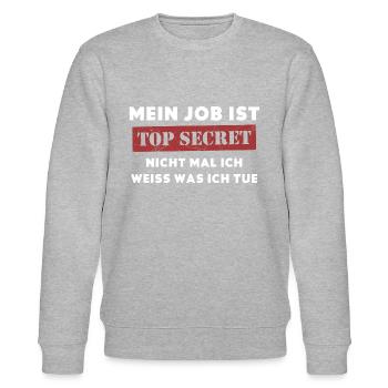 Mein Job ist Top Secret - Stanley/Stella Unisex Bio-Sweatshirt CHANGER  - Grau meliert - Vorne - Nik (191cm) & Marisol (170cm)