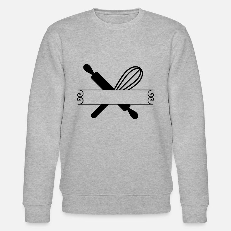 Graphic Baking Monogram - Stanley/Stella Unisex Bio-Sweatshirt CHANGER  - Grau meliert
