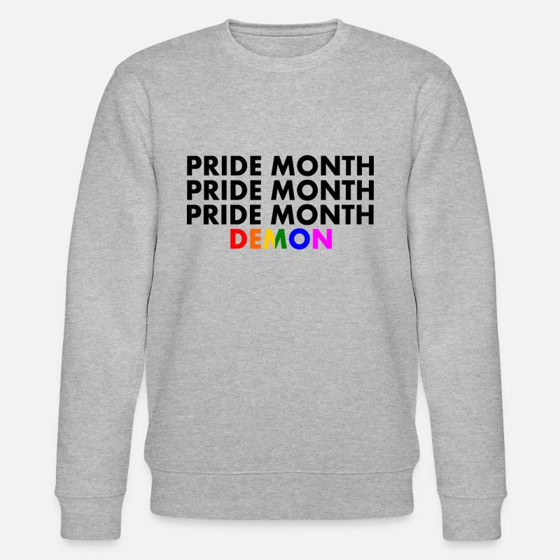 pride month demon - Stanley/Stella Unisex Bio-Sweatshirt CHANGER  - Grau meliert